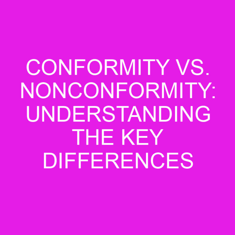 Conformity vs. Nonconformity: Understanding the Key Differences