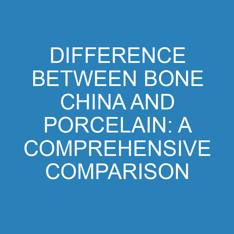 difference between bone china and porcelain a comprehensive comparison 13871 1