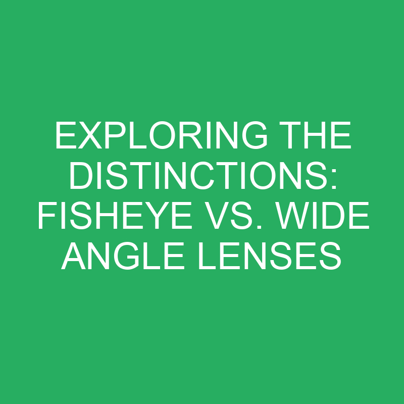 exploring the distinctions fisheye vs wide angle lenses 12125