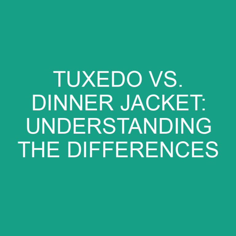 Tuxedo vs. Dinner Jacket: Understanding the Differences