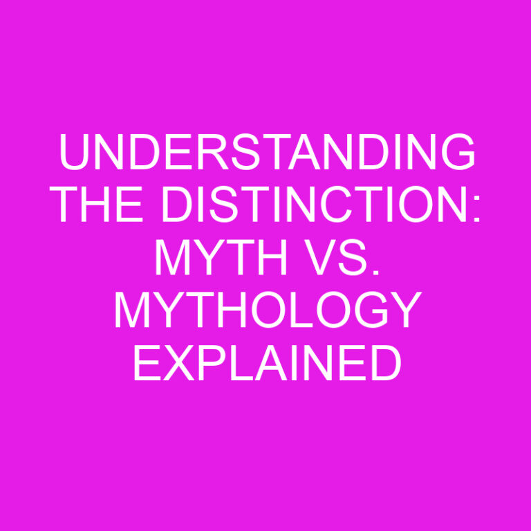 Understanding the Distinction: Myth vs. Mythology Explained