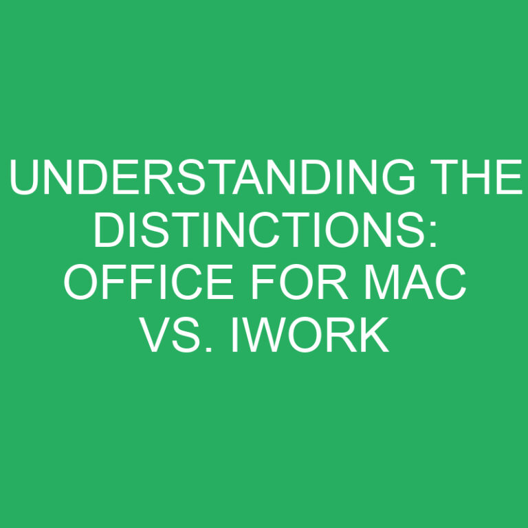 Understanding the Distinctions: Office for Mac vs. iWork