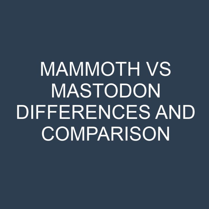 Mammoth vs Mastodon Differences and Comparison
