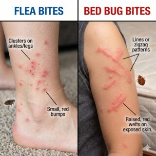 flea bites vs bedbug bites